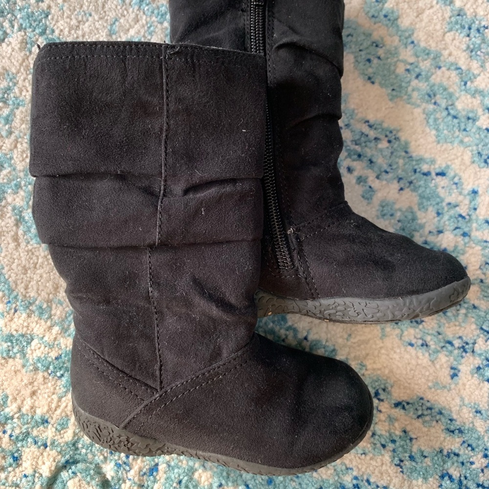 Black Knee-High Toddler Boots